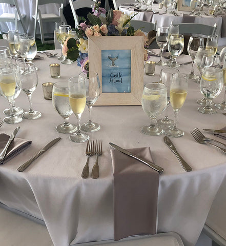 Whale tail table name framed