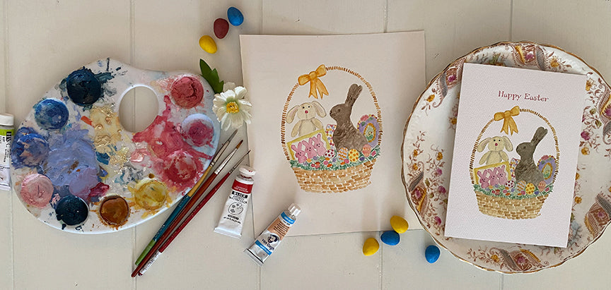 easter Egg card painting
