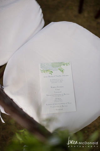 floral wedding program