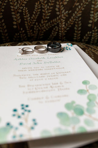 Eucalyptus wedding invitation