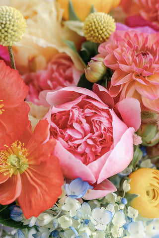 Lovely pink wedding flowers