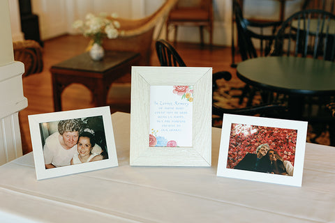 Loving memory sign wedding table