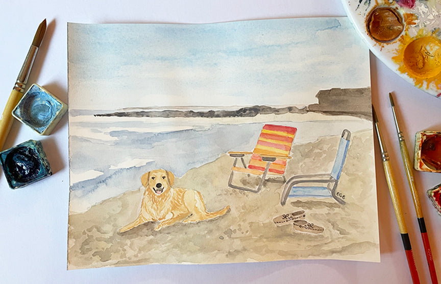 Gooch's Beach painting