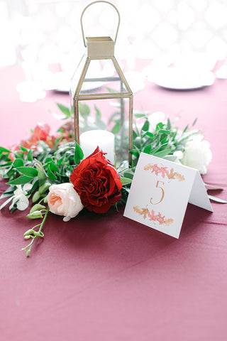 autumn leaves and flowers centerpiece