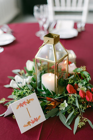 colorful leaves table number