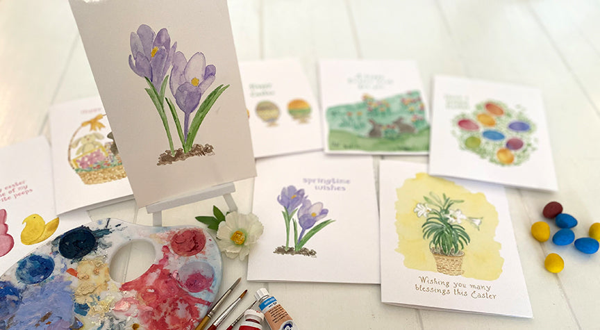 Crocus painting and cards