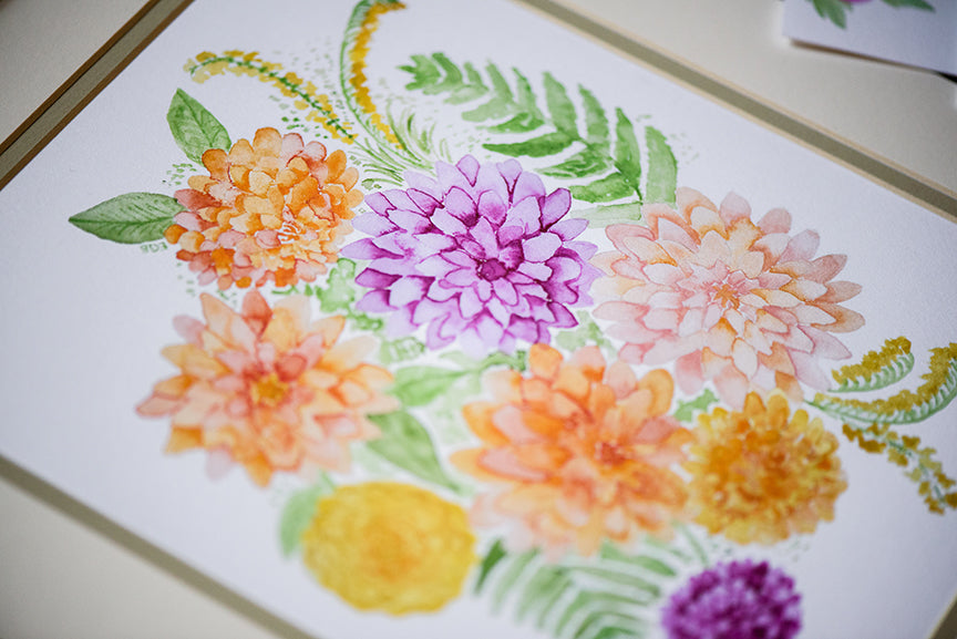 Dahlias print