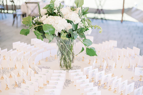 escort card table hand calligraphy