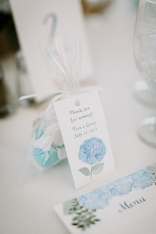 Wedding day favor tag