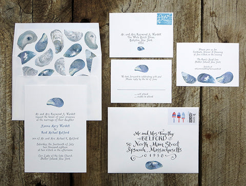 Mussel shell wedding suite