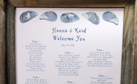 Seating Chart Header Mussel shell