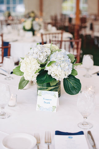 hydrangea table sign