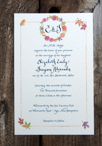 custom watercolor invitation