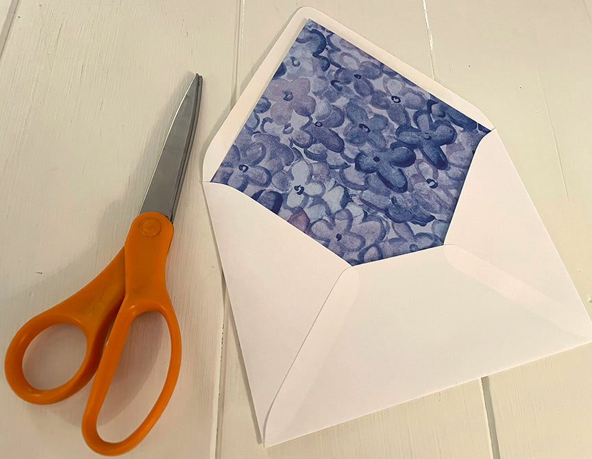 hydrangea envelope liner