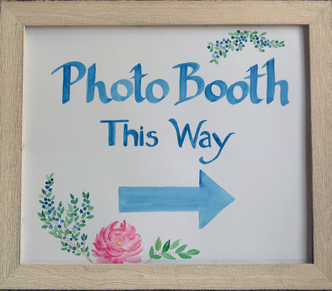 Hand painted photo booth sign