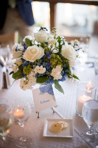 hydrangea wedding table number