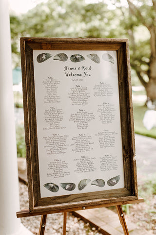 Mussel shell seating chart