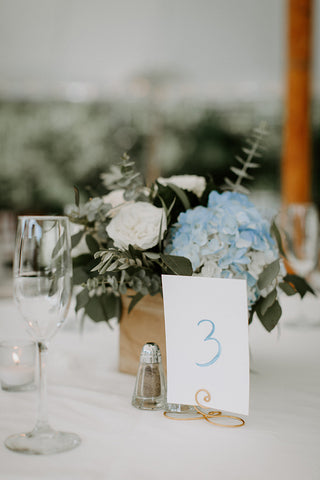 table number Cape Cod wedding