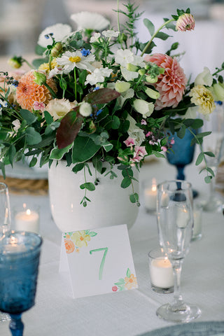 floral table number