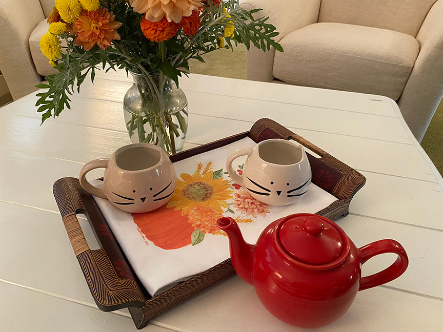 Autumn Centerpiece tea towel