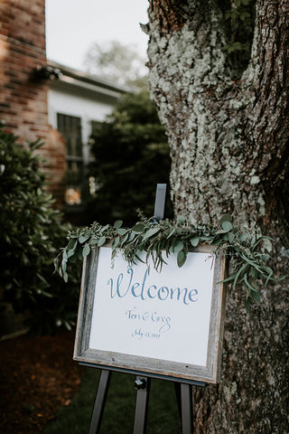 Wedding Day Welcome sign