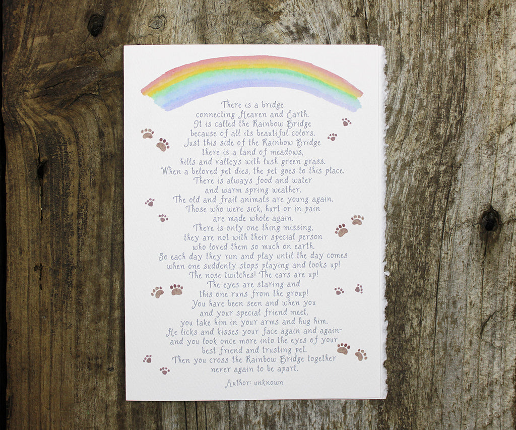 2020 Rainbow Bridge Poem Card El's Cards