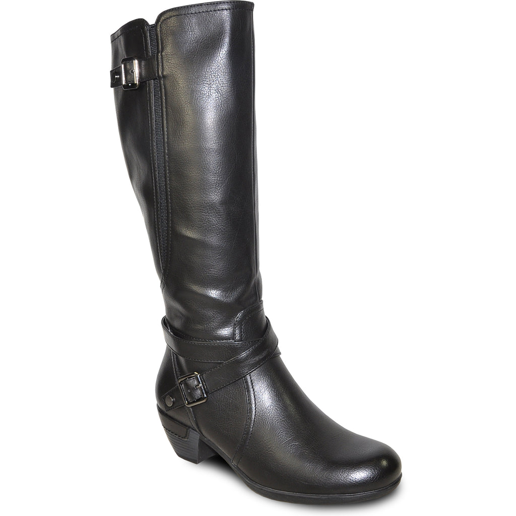 wide calf dress boots leather