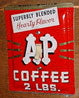 Light switch plate made from a vintage A&P Coffee tin.