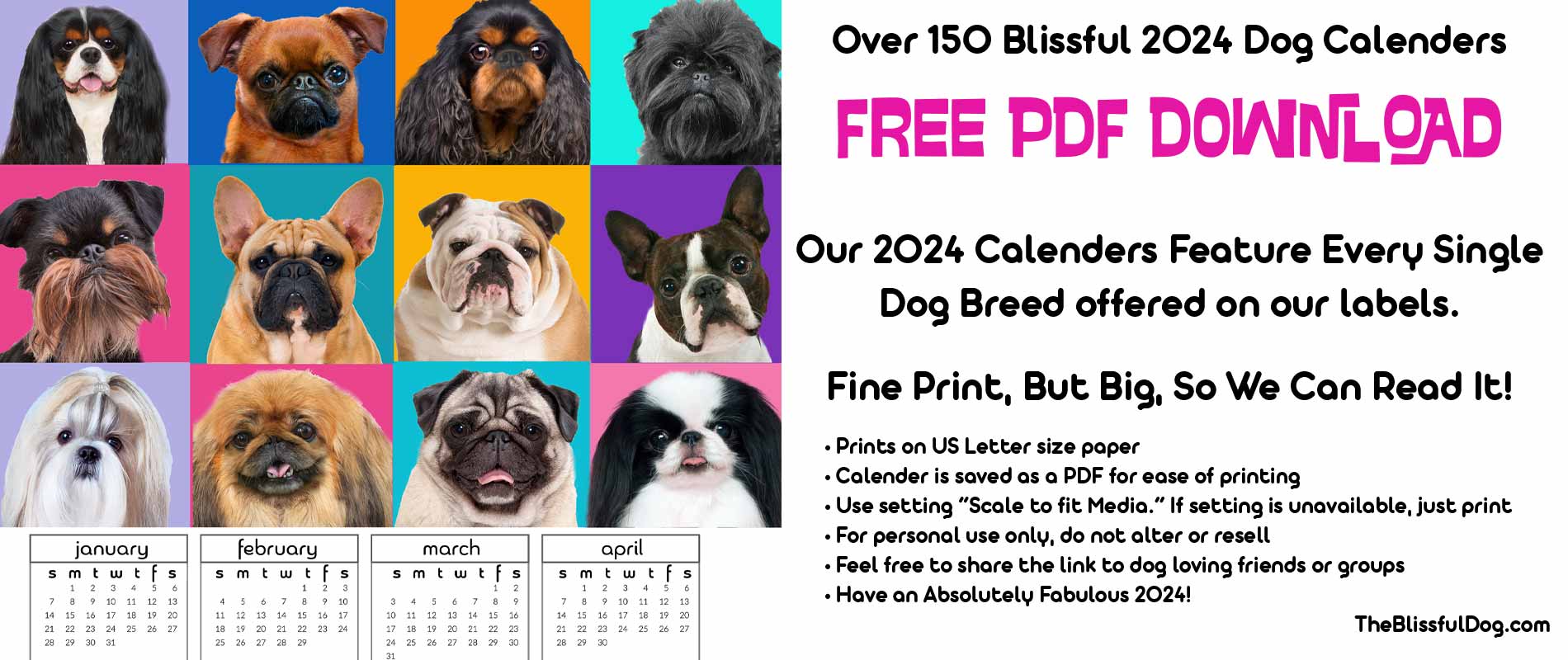 FREE DOG CALENDAR