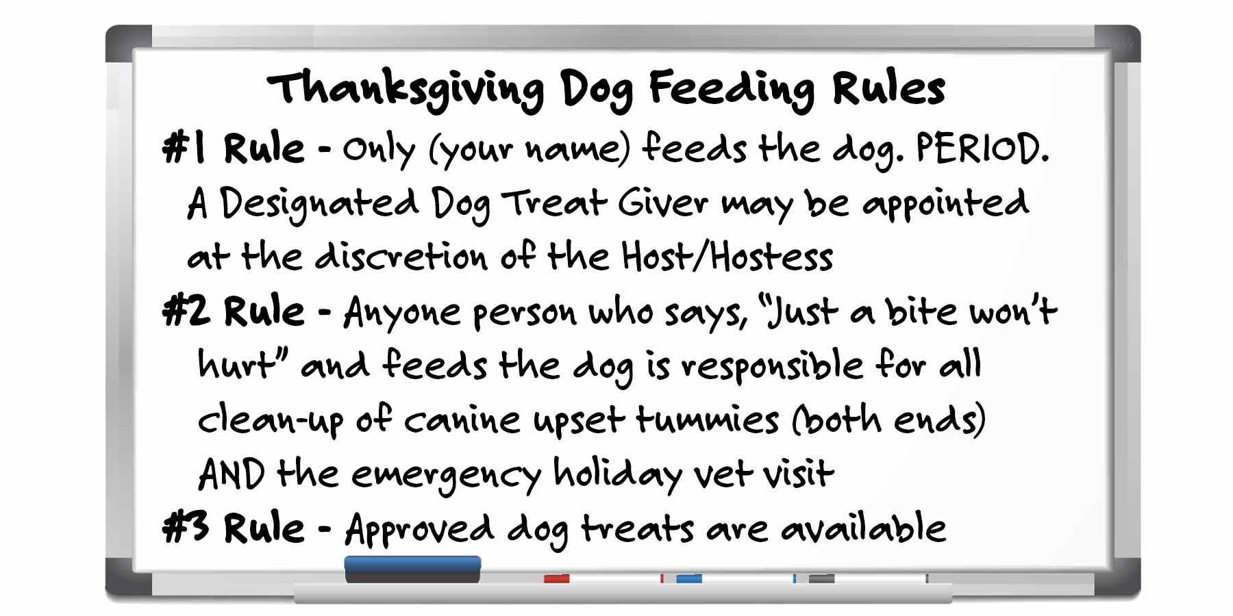 thanksgiving dog rules