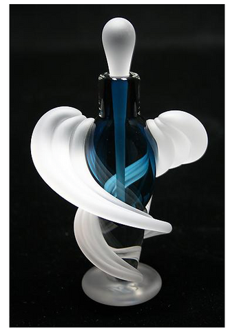 Tapered Twist Perfume Bottle by Thomas Kelly (Art Glass Perfume Bottle) |  Artful Home