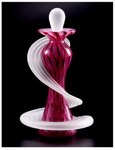 Tapered Twist Perfume Bottle by Thomas Kelly (Art Glass Perfume Bottle) |  Artful Home