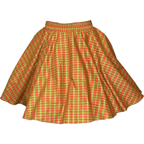 Plaid Christmas Square Dance Skirt