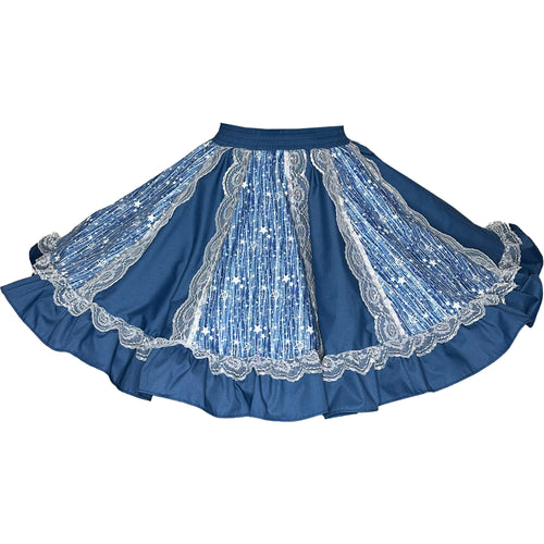 Starry Night Fancy Square Dance Skirt