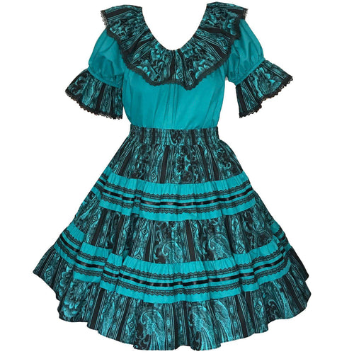 Regal Stripe Square Dance LARGE Outfit