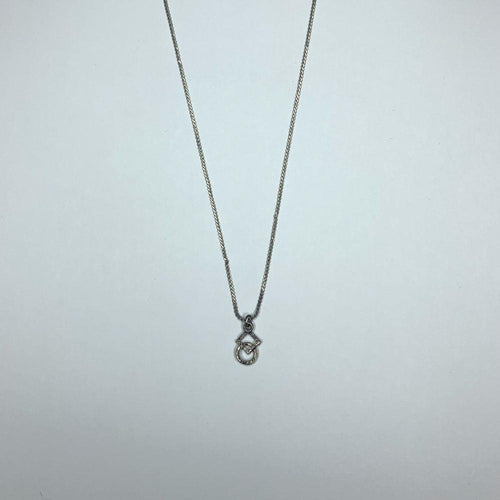 Silver Square & Circle Necklace