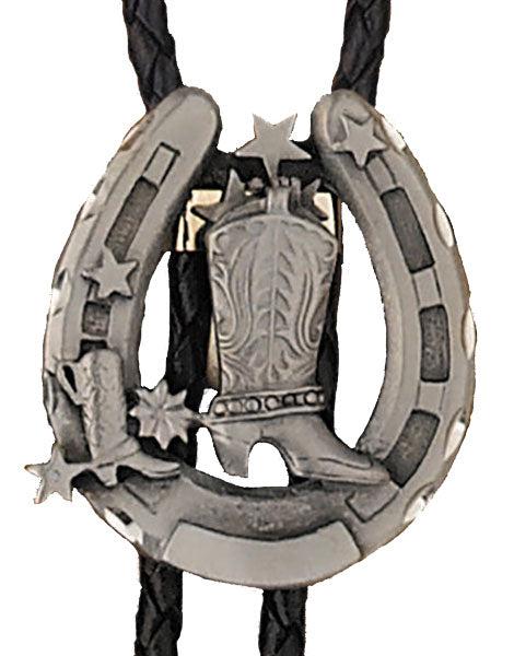 Boot and Horseshoe Bolo Tie