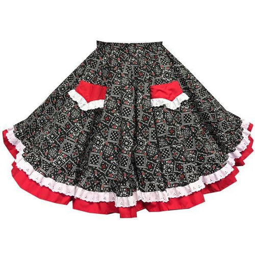Western Bandana Square Dance Skirt