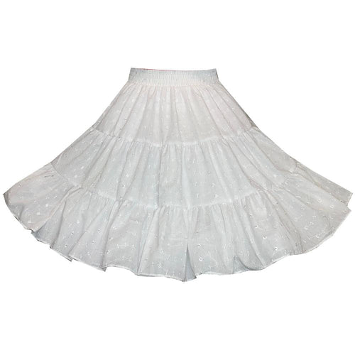 3 Tier Eyelet Square Dance Skirt