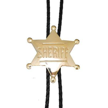Gold Sheriff Badge Bolo