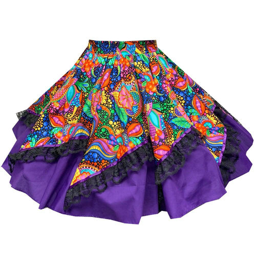Colorful Carnival Square Dance Skirt