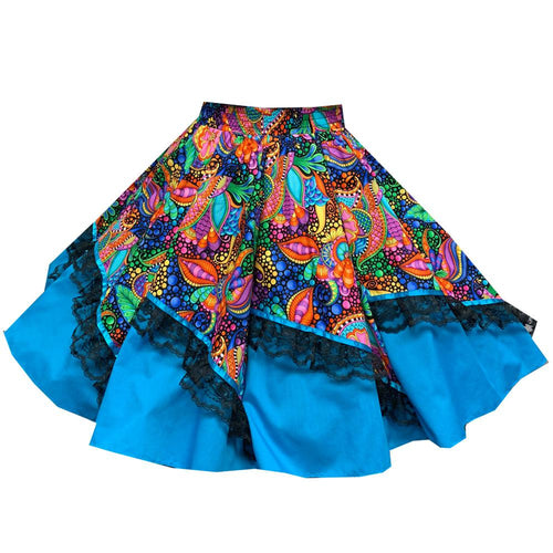 Colorful Carnival Square Dance Skirt
