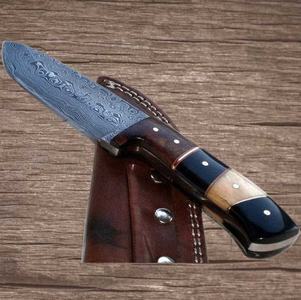  BG Knives Handmade Damascus Steel Hunting Fixed Blade