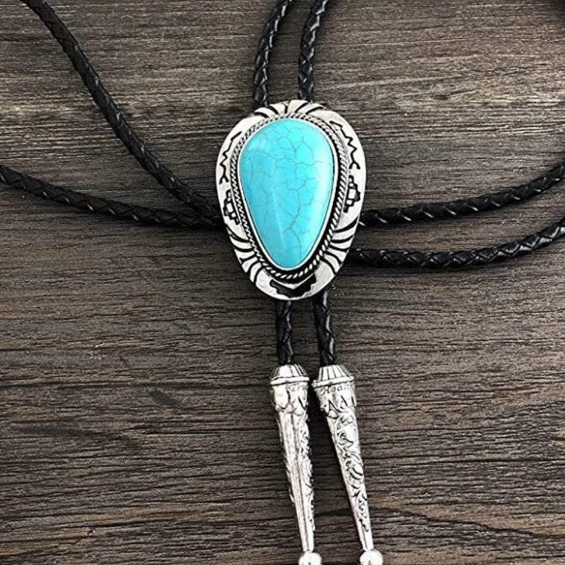 Inverse Turquoise Teardrop Bolo Tie | Yellowstone Collection - Objects ...