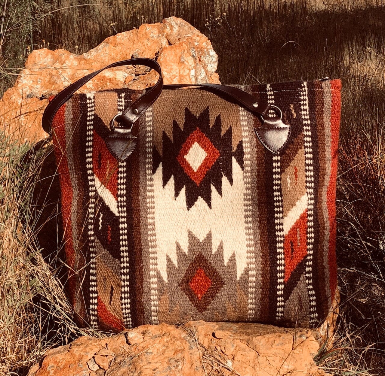 Dakota Southwestern Wool Tote  Yellowstone Spirit Southwestern