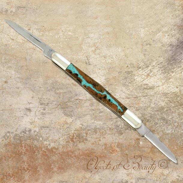 Hammered Damascus Vein Turquoise Collection Steak Knives (set of four) –  Santa Fe Stoneworks