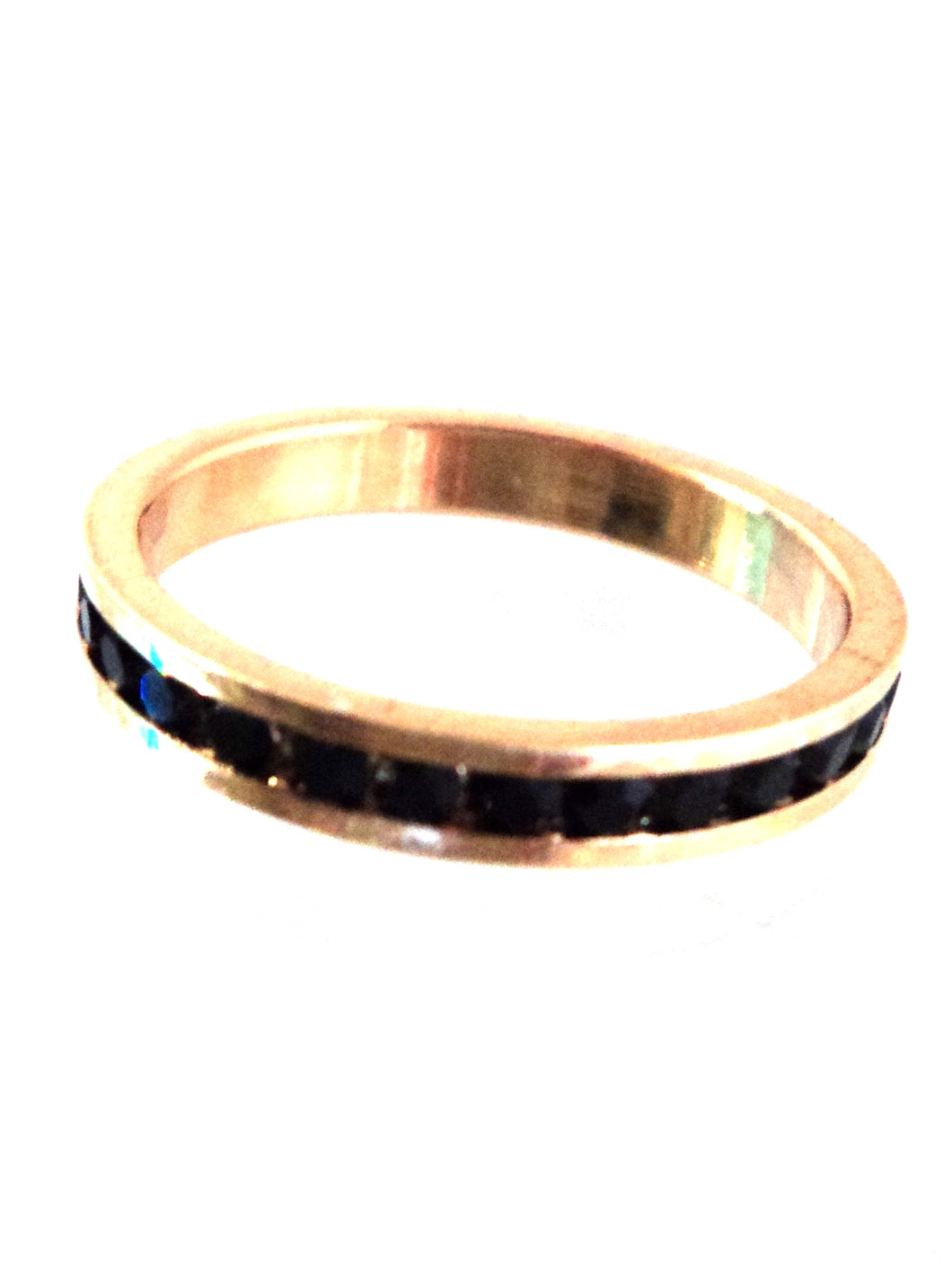 Plated Channel Set Eternity Ring