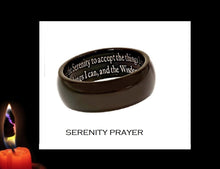 Load image into Gallery viewer, SERENITY PRAYER Black Wedding Band
