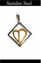 Load image into Gallery viewer, BROKEN HEART  Stainless Steel Reversible Pendant
