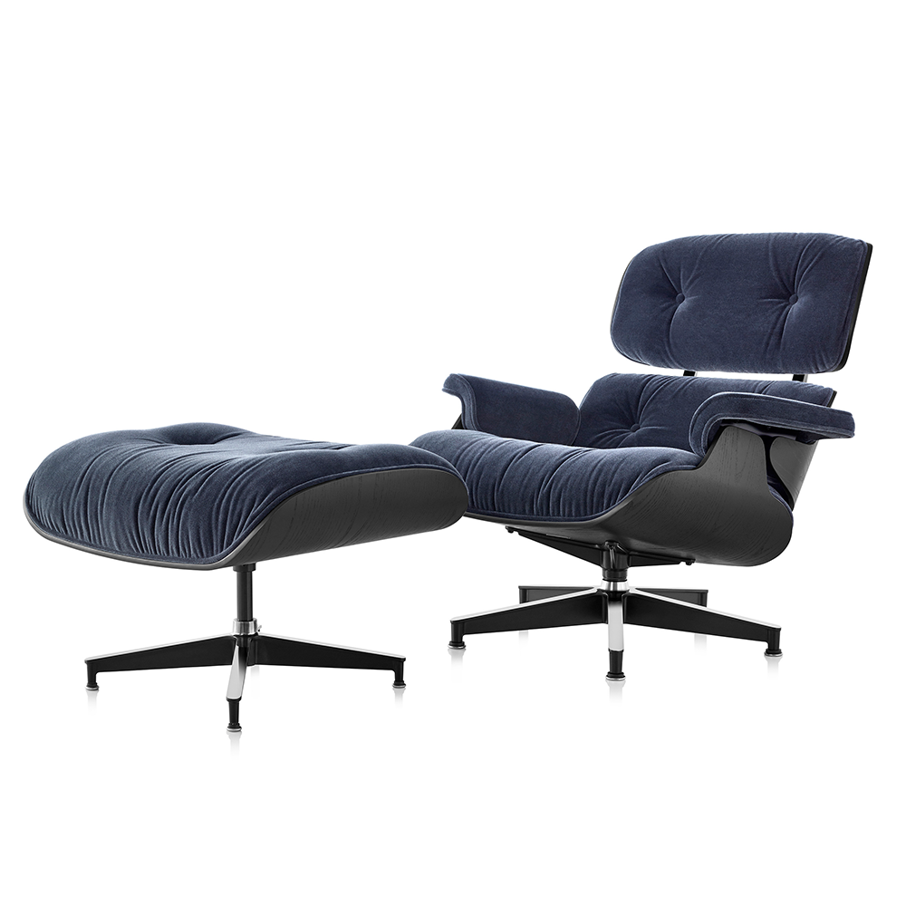 eames® lounge chair and ottoman in mohair supreme  lekker home